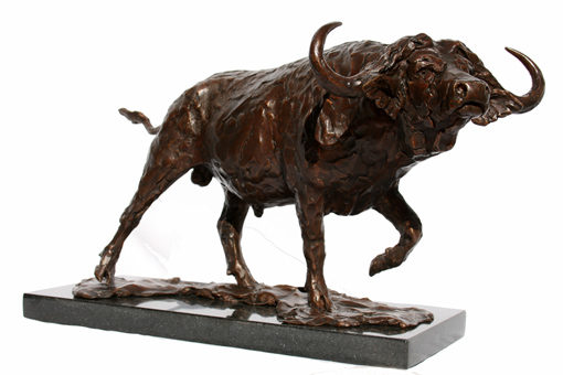 buffalo bronze african fineart